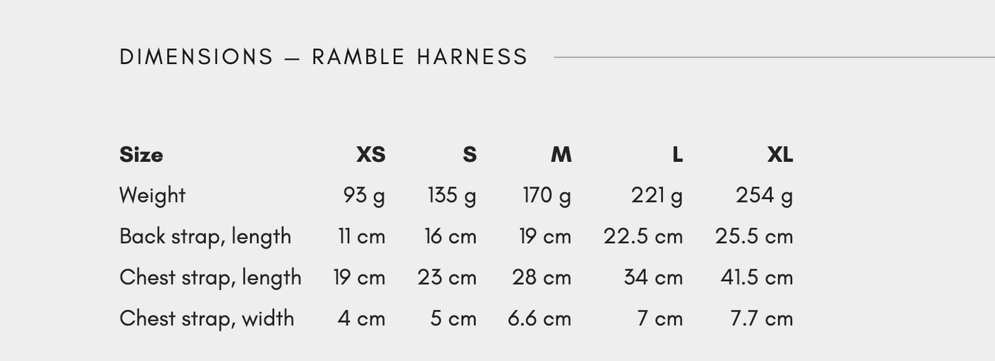 Ramble Harness